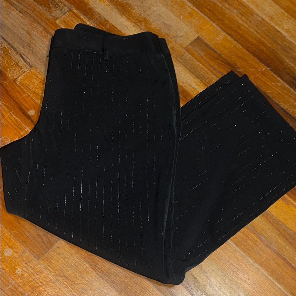 liz & co. Black and Silver Dress Pants